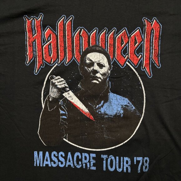 John Carpenter's Halloween Massacre Tour 78 Horror Tee 2XL - Picture 2 of 4